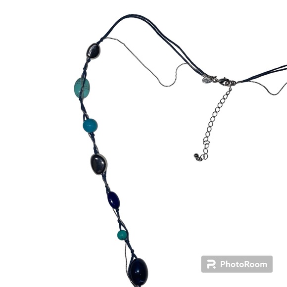 Lia Sophia Lagoon Necklace 36" Blue and Turquoise - Picture 4 of 7